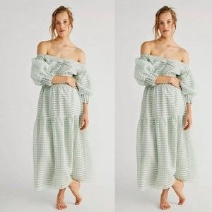 Free People Mare Mare Molly Midi Tiered Off the Shoulder Dress Size XS